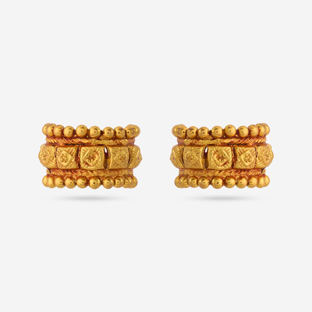 Gold - Plated Festive Temple Earring - 467789 : 467789