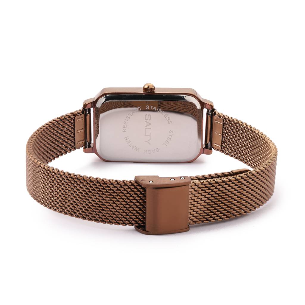 Theo & Flora Couple Watches For Women & Men : WTC-MS-0001-DBR-BR-1