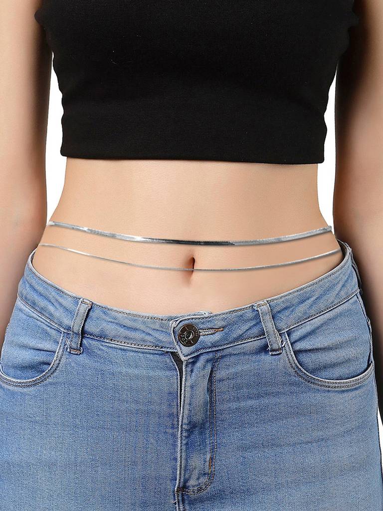 Peora Ethnic South Indian Traditional Belly Chain Kamarbandh Waist Chain Belt Jewellery For Women Girls, Valentin : PX8BCH012S