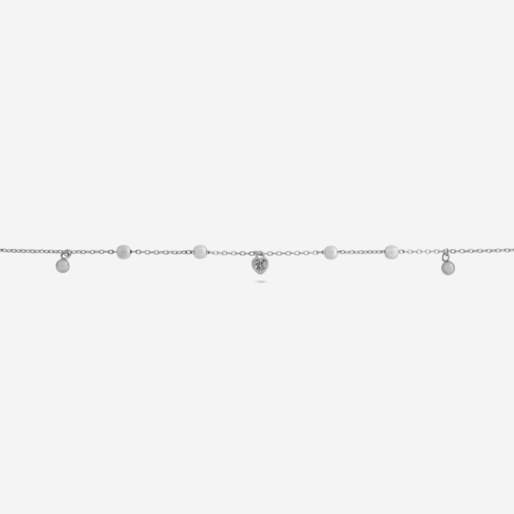 Pearl - Office Wear Silver Payal - 466109 : 466110