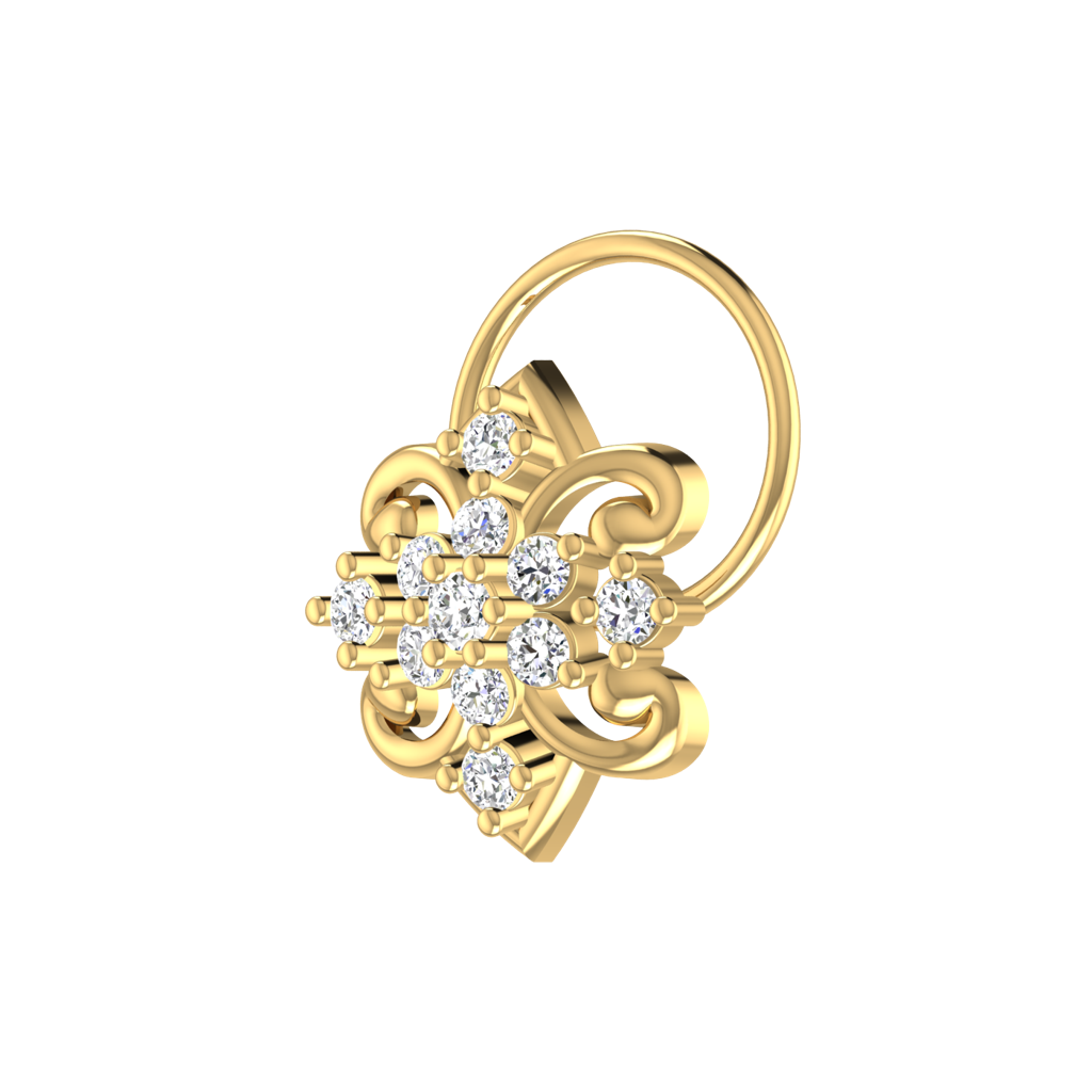 Avsar 9K Bis Hallmarked | Nosepin For Women/Girls |  Avno098 : AVNO098YC