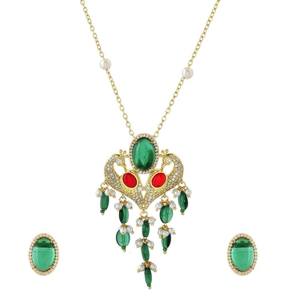 Panchhi Mayurika Pendant Set : 8905124548532