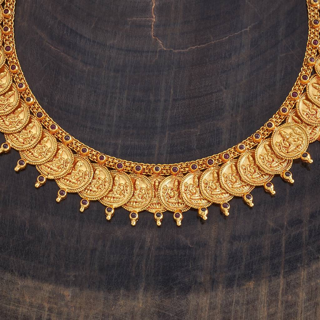 Ruby Gold - Plated Bridesmaid Temple Necklace - 425454 : 425454