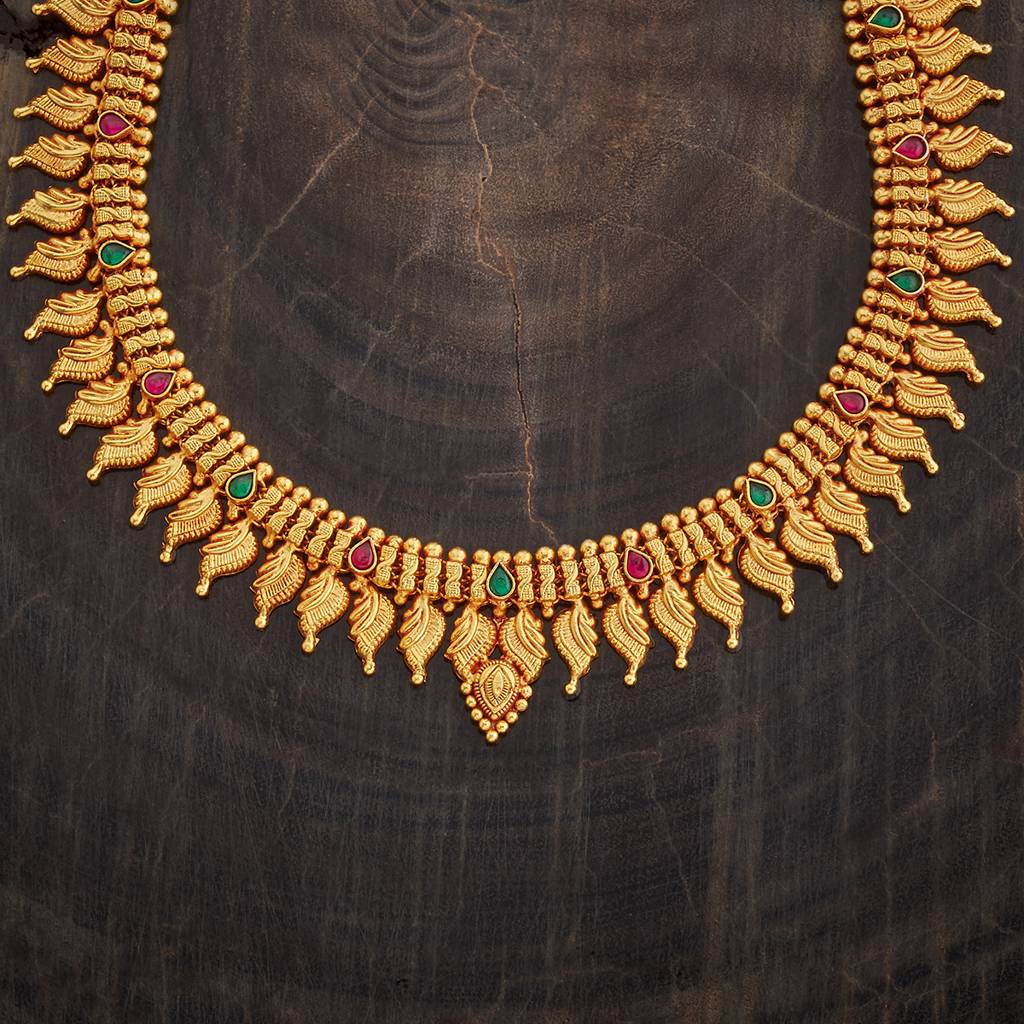 Ruby-Green Gold - Plated Bridesmaid Temple Necklace - 398983 : 398983