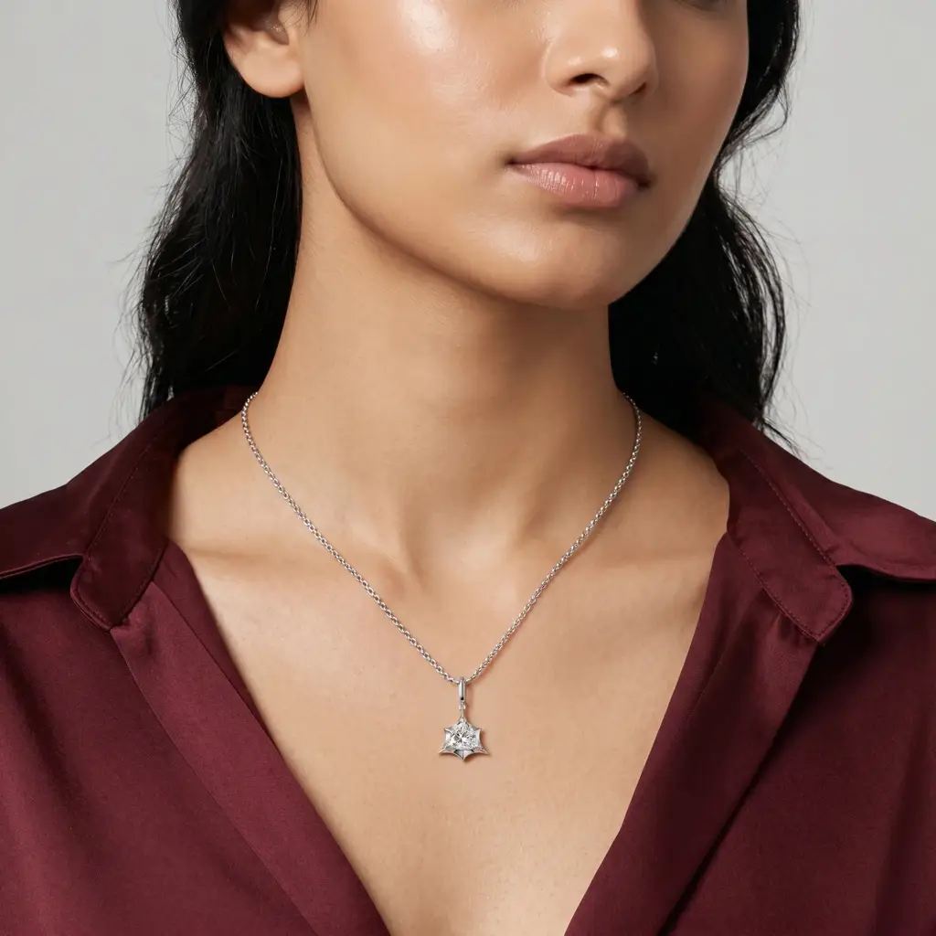 Marcelli Trillion Solitaire Pendant : LGDPE40CC-0.25_14K_YG