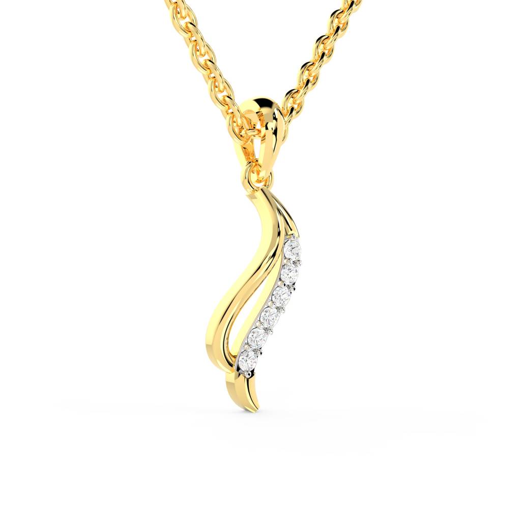 Spiritual Ganesha Diamond Solitaire Pendant In Gold Plated : SQQCPD0009-PD-925S-0.08CT