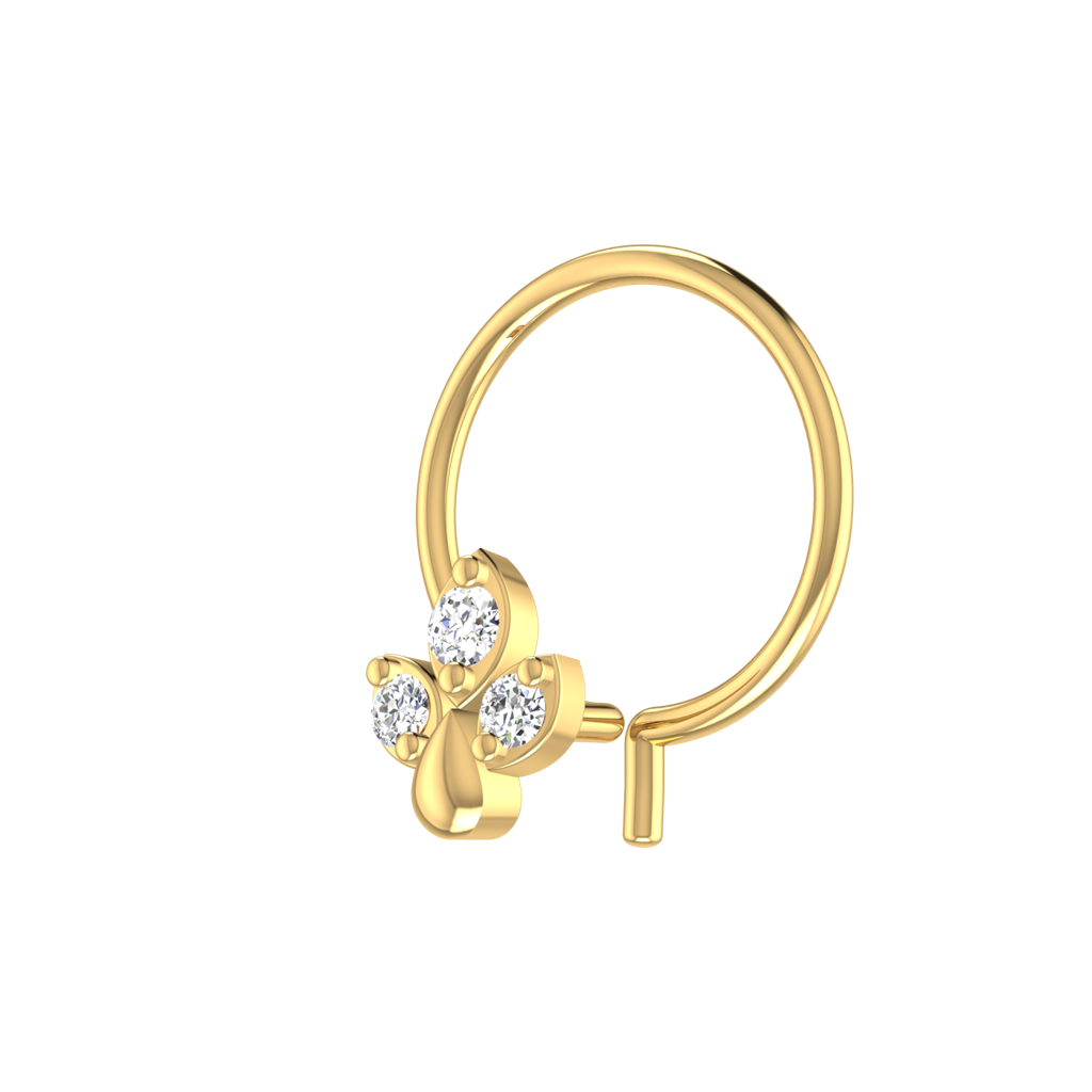 Avsar 9K Bis Hallmarked | Nosepin For Women/Girls |  Avno328 : AVNO328YC