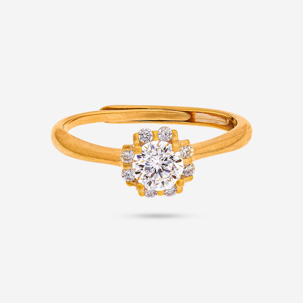 White Gold - Plated Office Wear Silver Finger Ring - 448523 : 448523