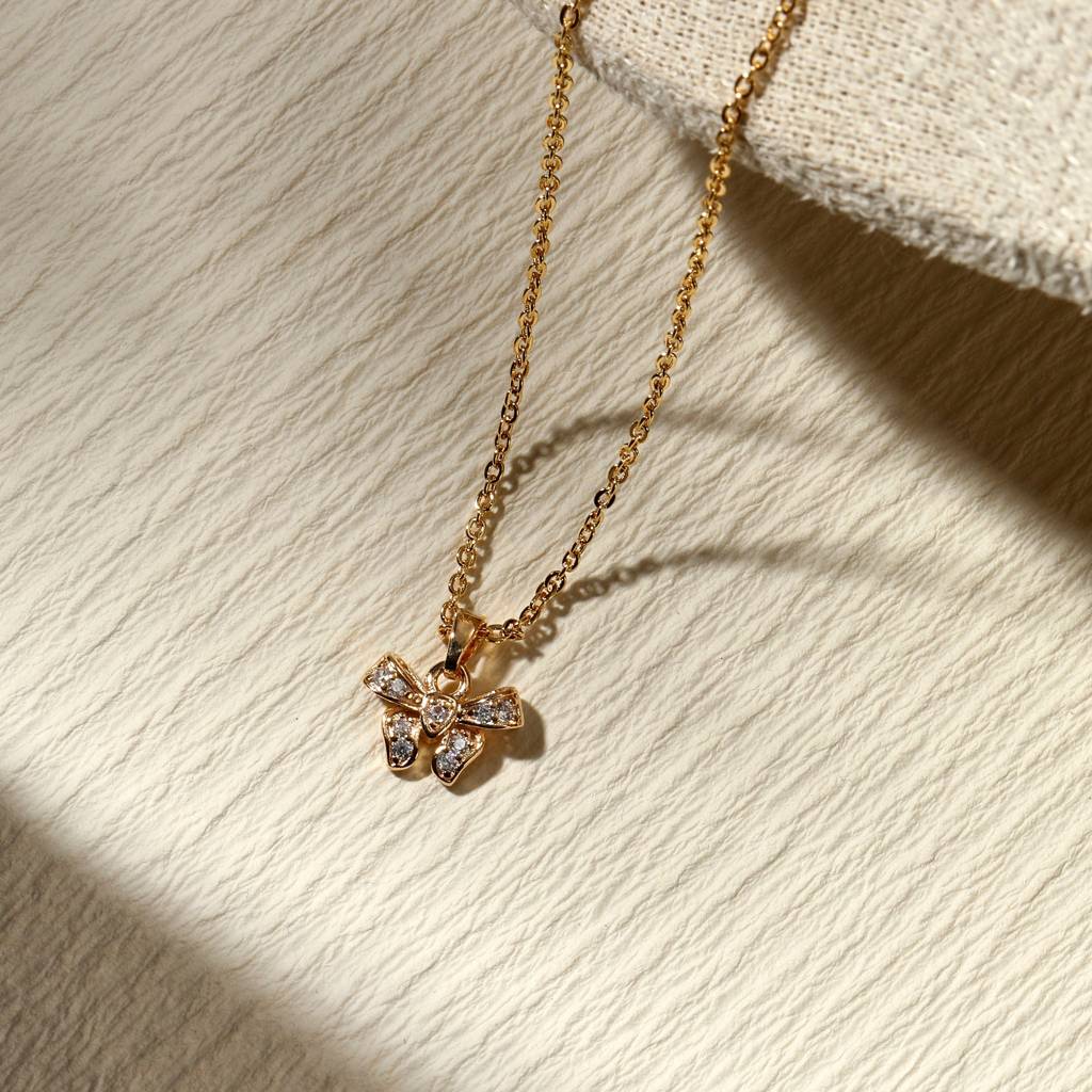Sweet Bow Neckalce : NS14456-G