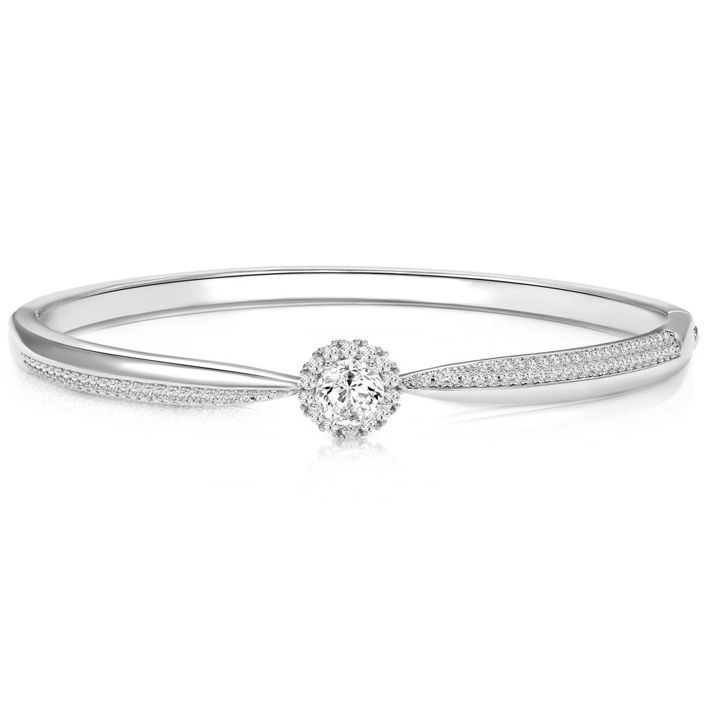 Crystal & Cz Studded Fancy Kada Bracelet Fashion Jewellery Gift For Women : PF68K205S