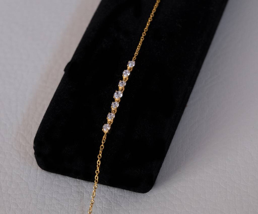 Half Tennis Chain Bracelet : BRA_HALFTE_GV51_1300