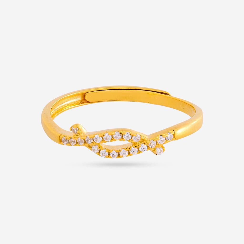 White Gold - Plated Office Wear Silver Finger Ring - 466233 : 466233