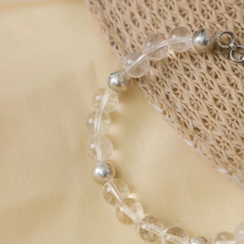Sphatik Crystal Silver Bracelet : ZV-BRC-NAT-010