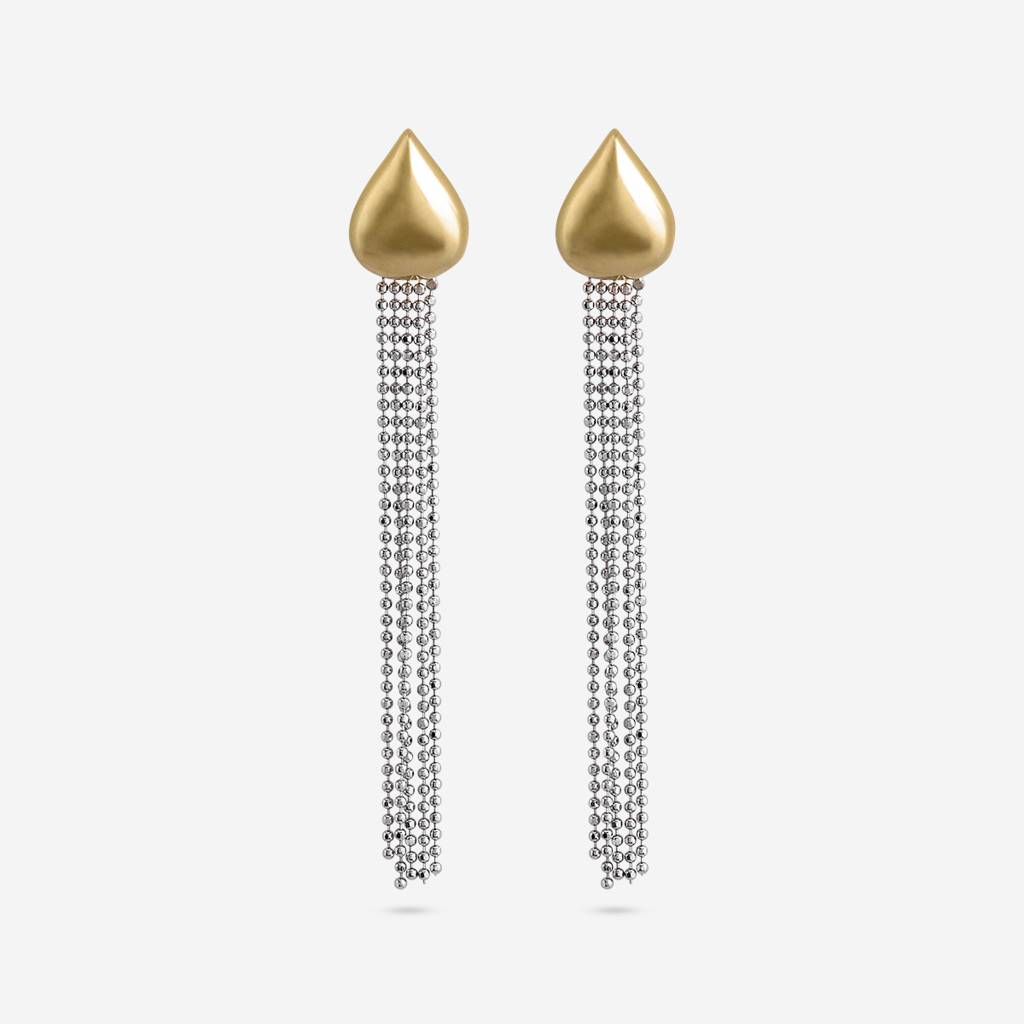 Rhodium-Gold - Plated Casual Wear Trendy Earring - 450736 : 450736