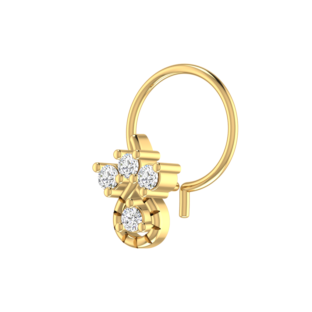Avsar 9K Bis Hallmarked | Nosepin For Women/Girls |  Avno259 : AVNO259YC