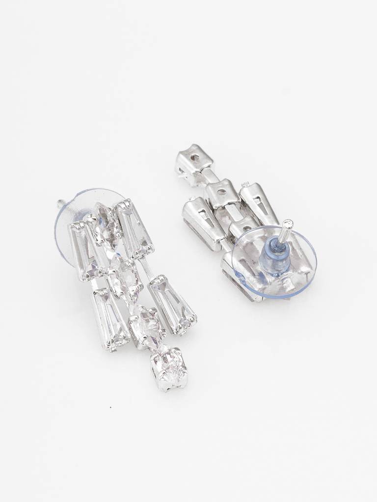 Elegant Baguette Crystal Ad Necklace Set : NK4580