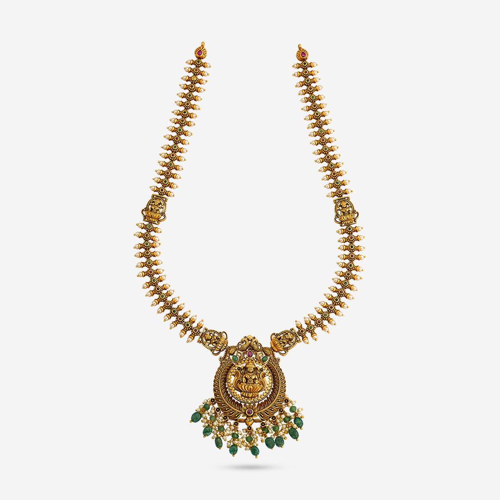 Ruby-Green Gold - Plated Bridesmaid Antique Necklace - 457015 : 457015