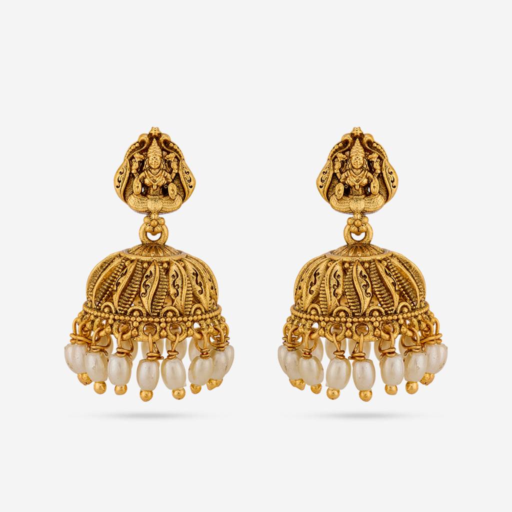 Gold - Plated Festive Antique Earring - 467545 : 467545