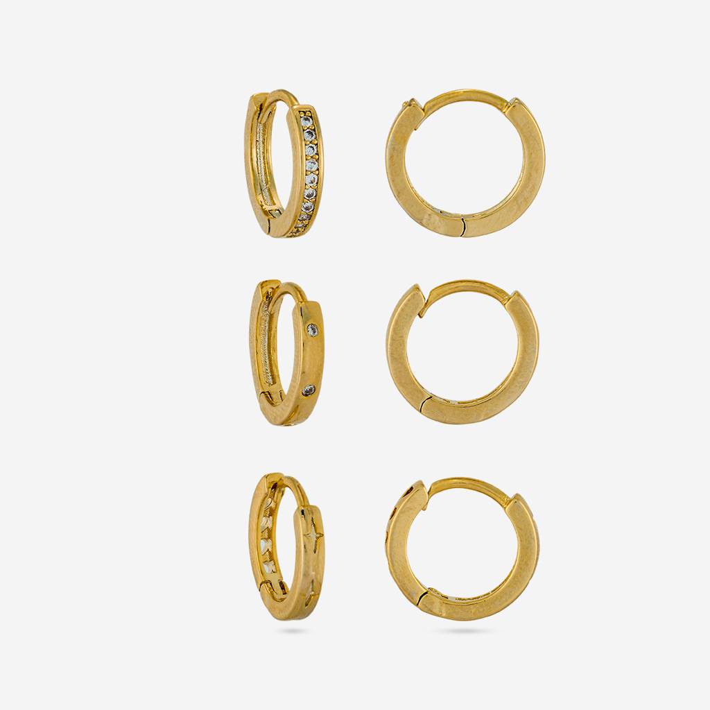 White Gold - Plated Casual Wear Trendy Zircon Earring - 460227 : 460227