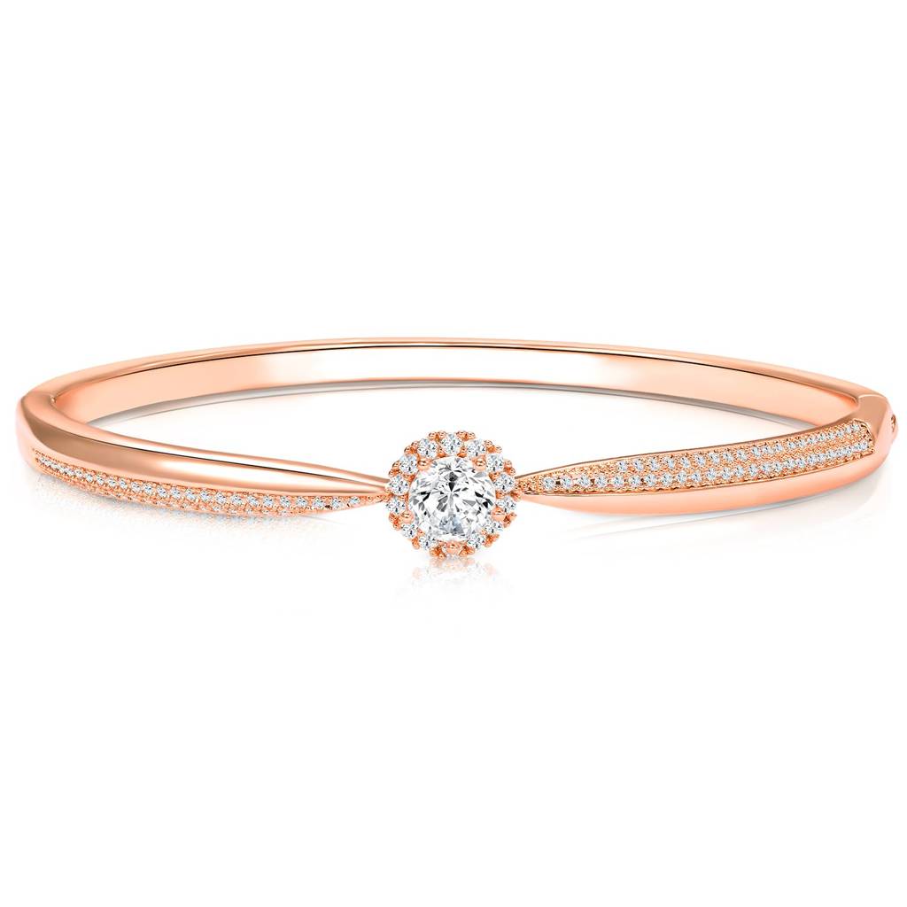 Crystal & Cz Studded Fancy Kada Bracelet Fashion Jewellery Gift For Women : PF68K205C