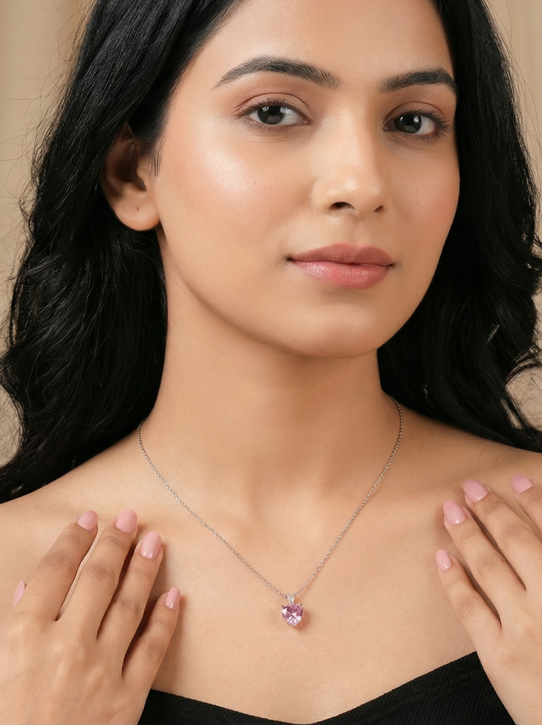 Champagne Heart Pendant : Z-NL-GP-013