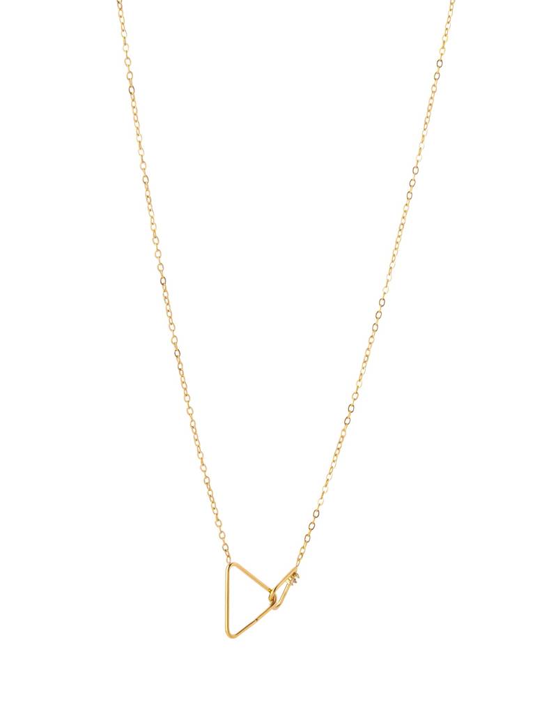 Triangle Interlocked Necklace For Women - Waterproof & Anti-Tarnish : NK0873