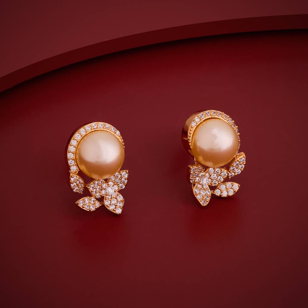 White Gold Plated - Party Wear Zircon Earring - 466658 : 425303