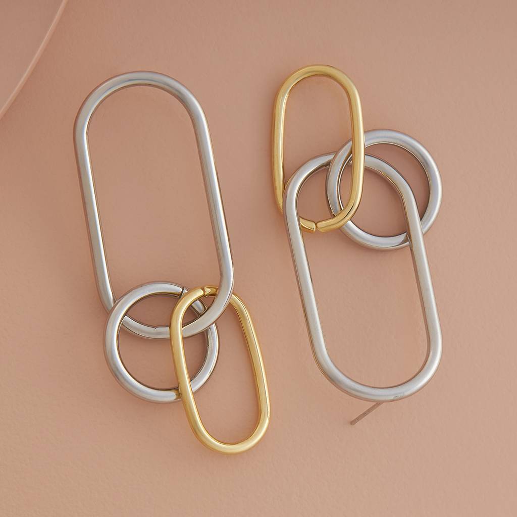 Rhodium-Gold - Plated Casual Wear Trendy Earring - 439331 : 439331