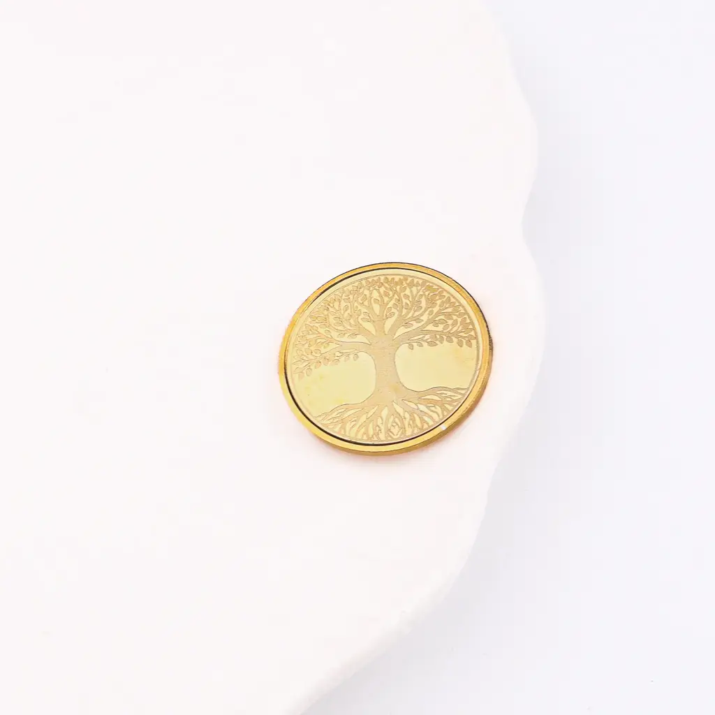 Tree Of Life (Kalpavriksha) Silver Coin | 22K Gold Plated : 71516055