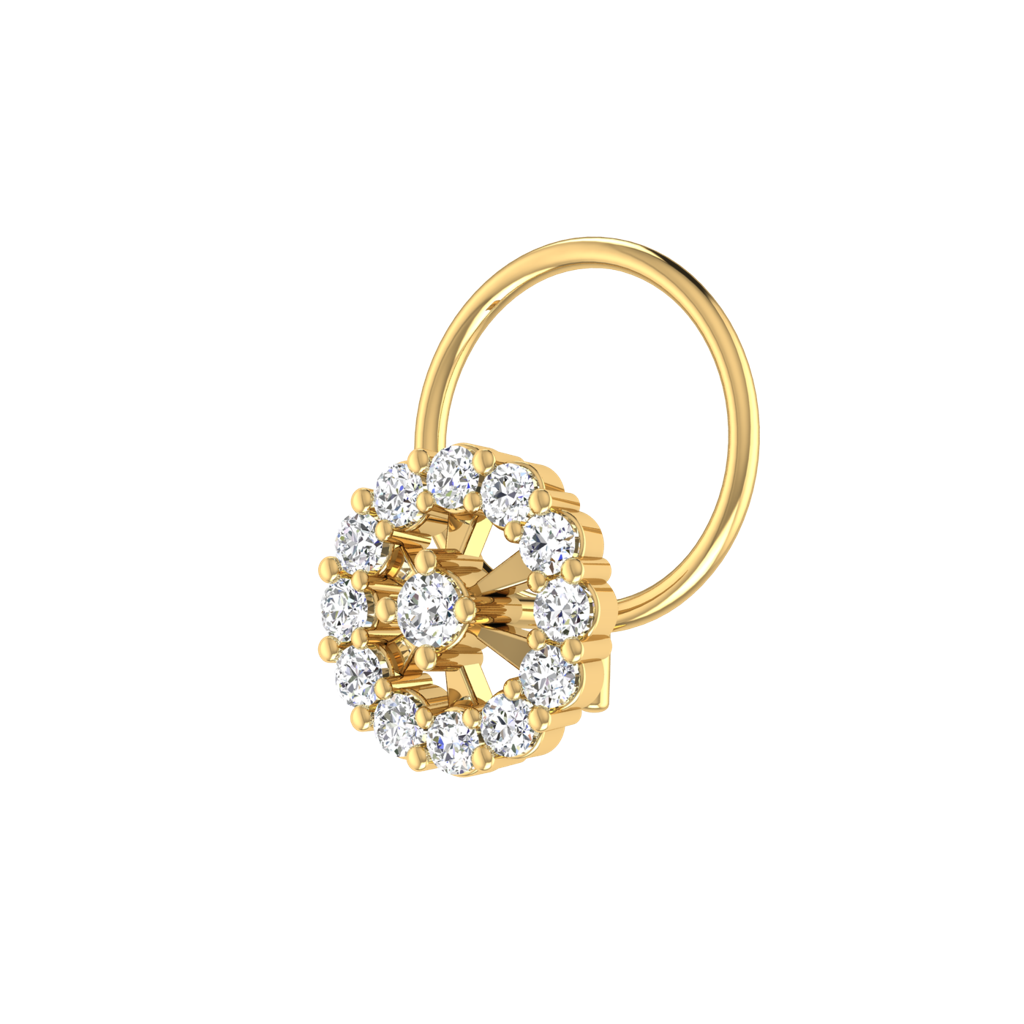 Avsar 9K Bis Hallmarked | Nosepin For Women/Girls |  Avno118 : AVNO118YC