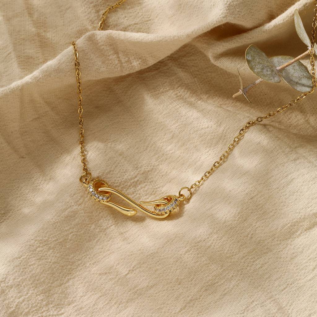 Knottica Golden Necklace : NS14492-G