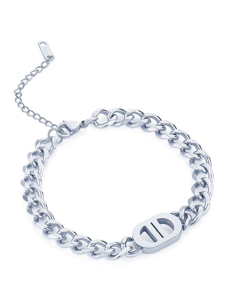 Cuban Plate Bracelet Stainless Steel Waterproof & Anti-Tarnish : B66SJSS0S