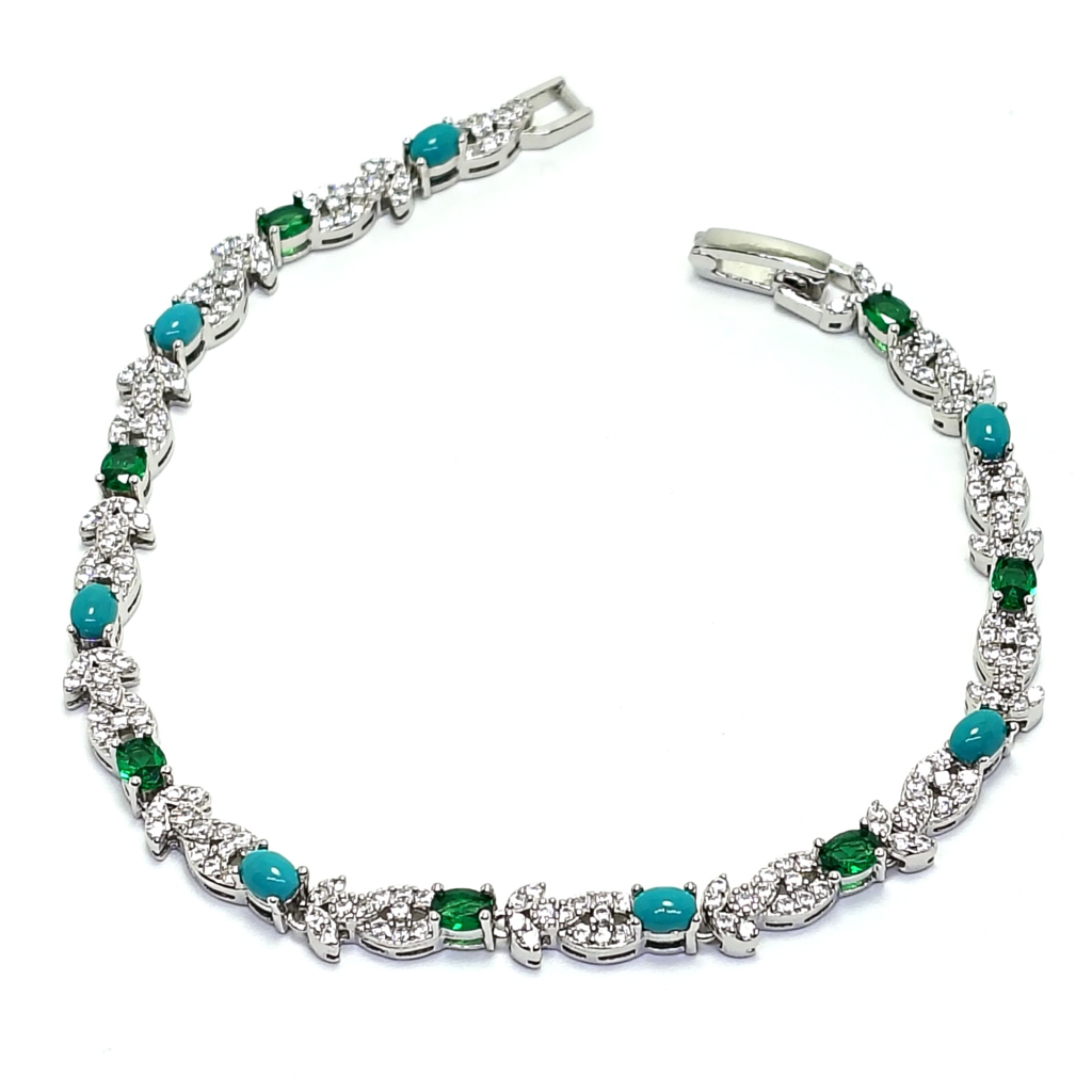 Opulent Multi Pearl White 925 Silver Bracelet : LBR-200014