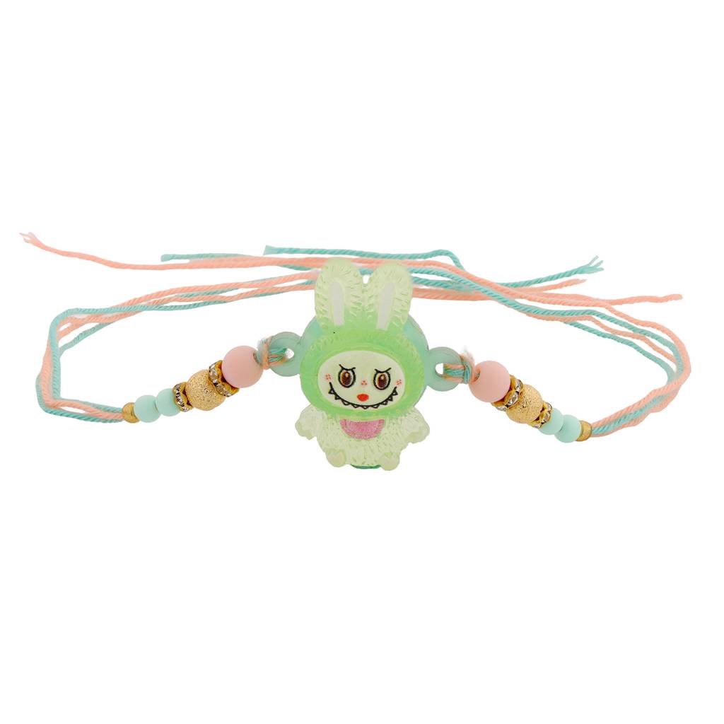 Labubu Green Pack Of 1 Kids Rakhi For Brother : 8905124581041