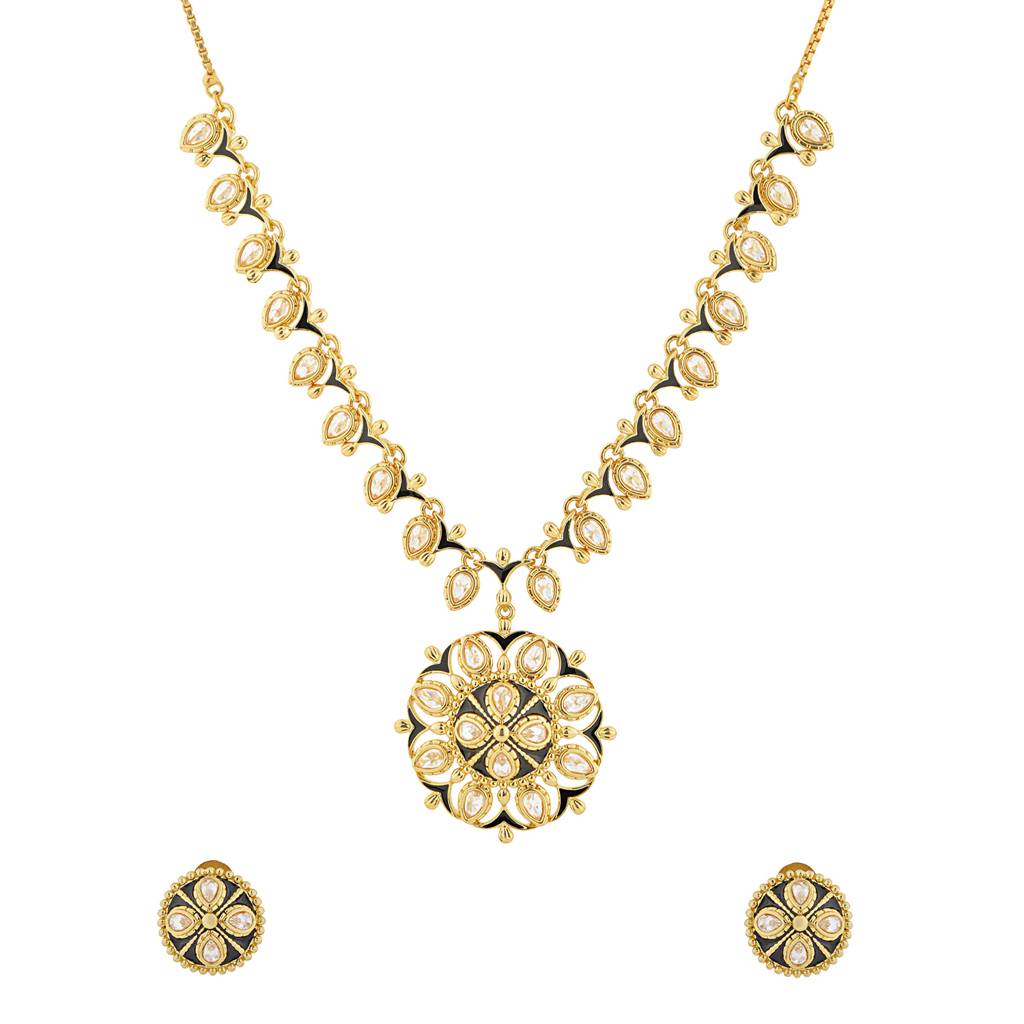 Gota Patti Mandala Haar Necklace Set : 8905124568073