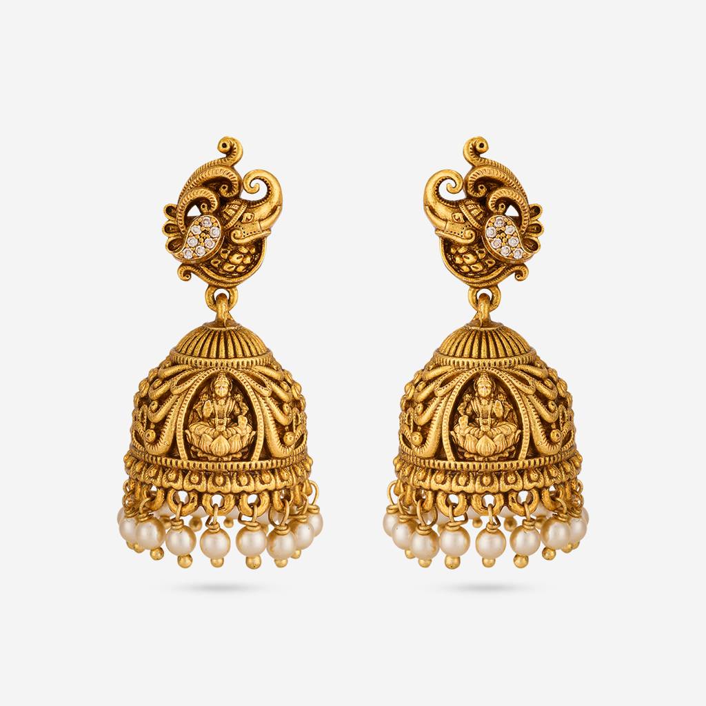 White Gold - Plated Festive Antique Earring - 469984 : 469984