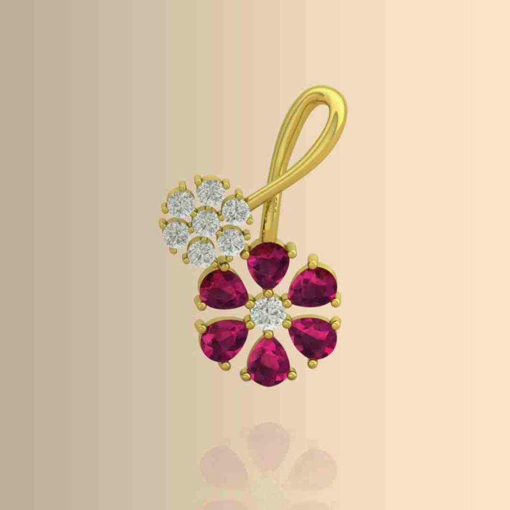 22K Gold Vermeil |Florette Pendant (Without Chain)| Pure 925 Sterling Silver With The Thickest Gold Layer : TSPN-FLO-22G-13007