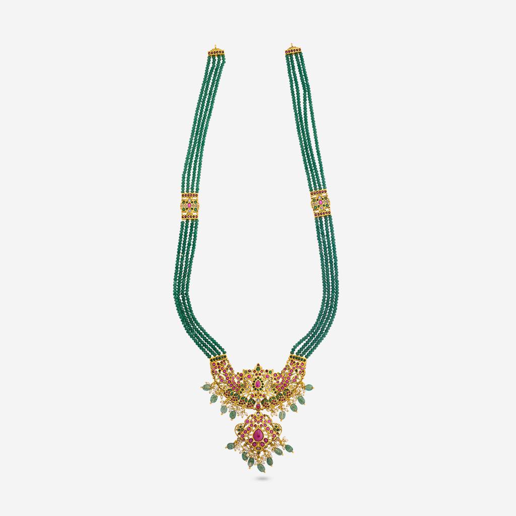 Ruby-Green Gold - Plated Bridesmaid Antique Necklace - 462692 : 462692
