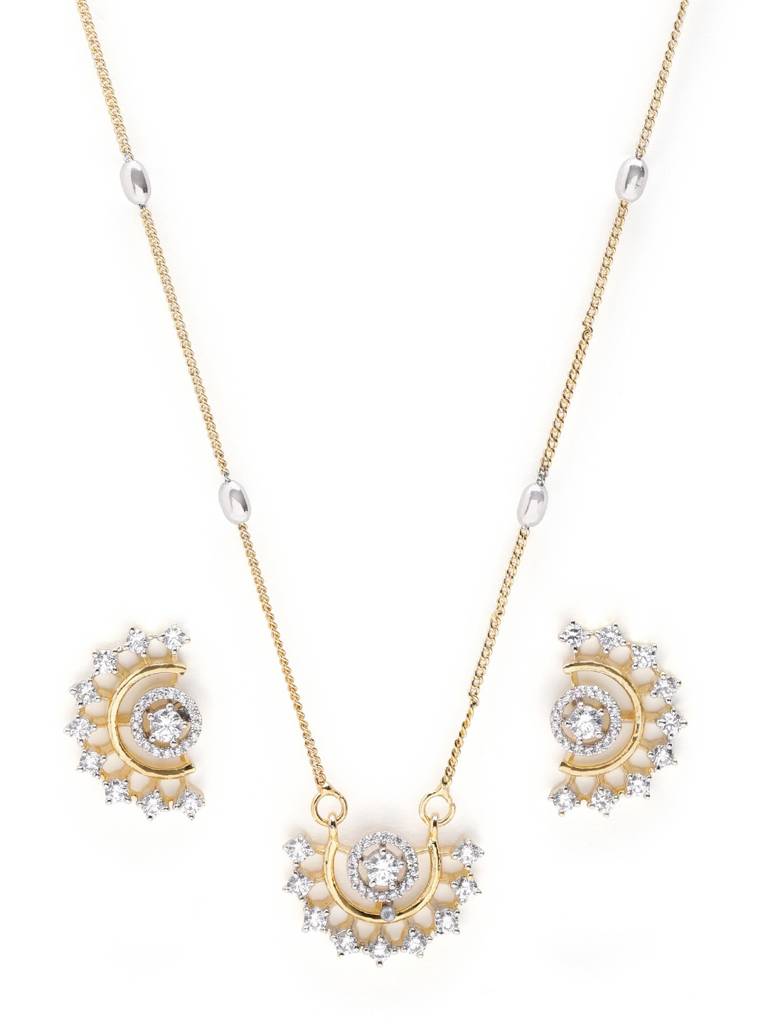 Taesha American Diamond Pendant Set : YI24A0784N