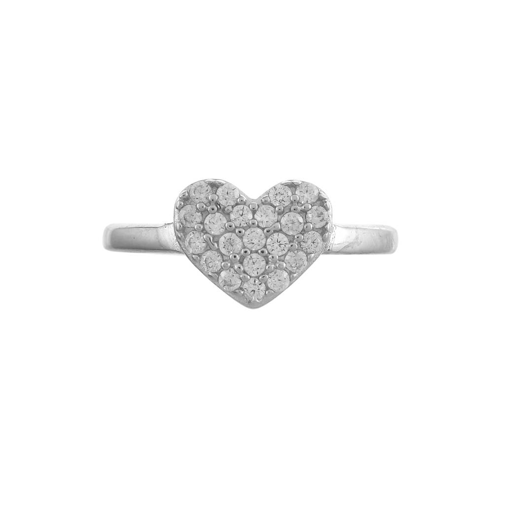Valentine'S Day Timeless Heart Silver Ring : 8905124554427