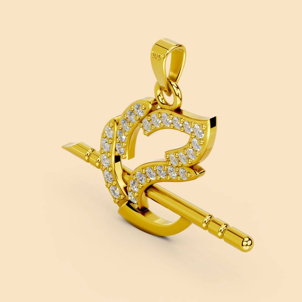 22K Gold Vermeil |Krishna Pendant (Without Chain)| Pure 925 Sterling Silver With The Thickest Gold Layer : TSPN-KRI-22K-13050