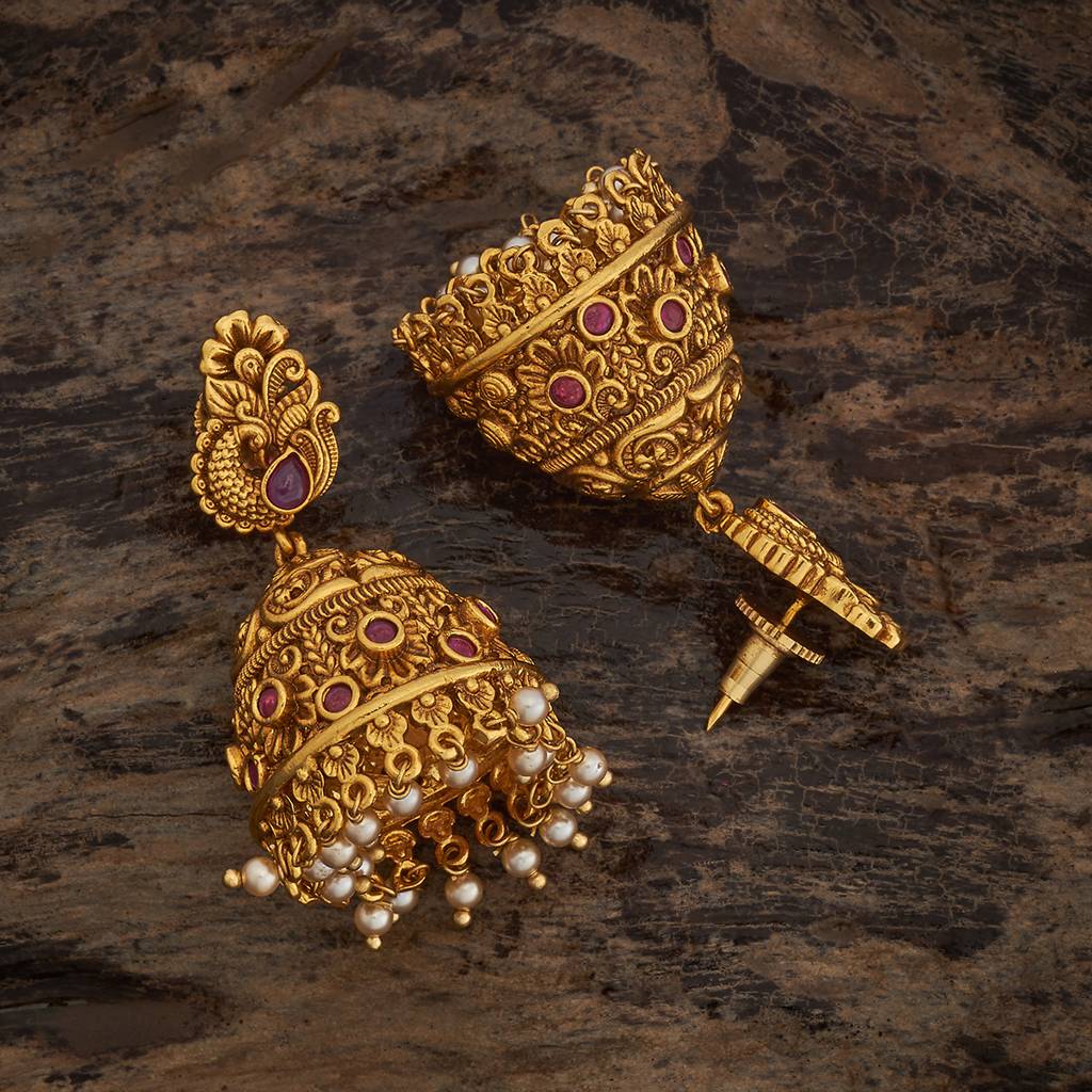 Ruby Gold - Plated Bridesmaid Antique Earring - 441931 : 441931