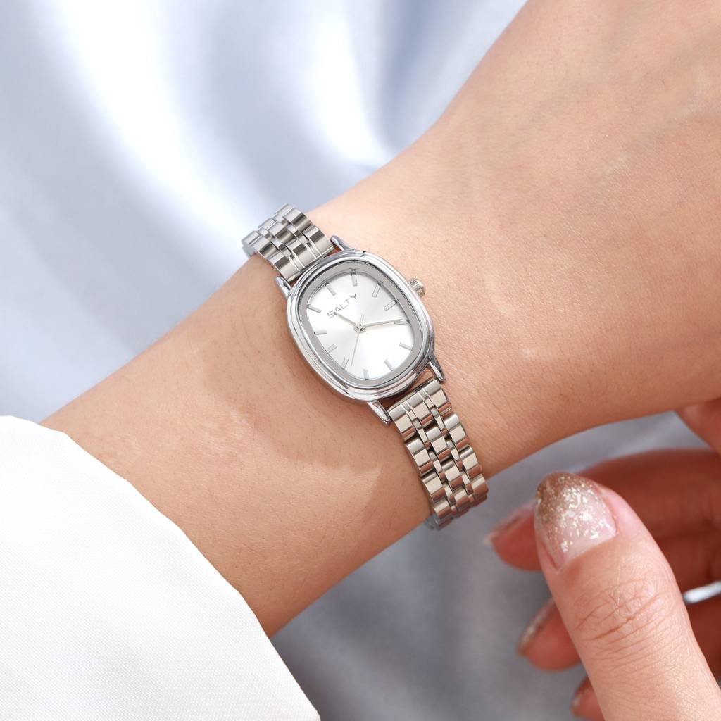 Snow Dial Timeless Watch : WT-S-0009-S-WH