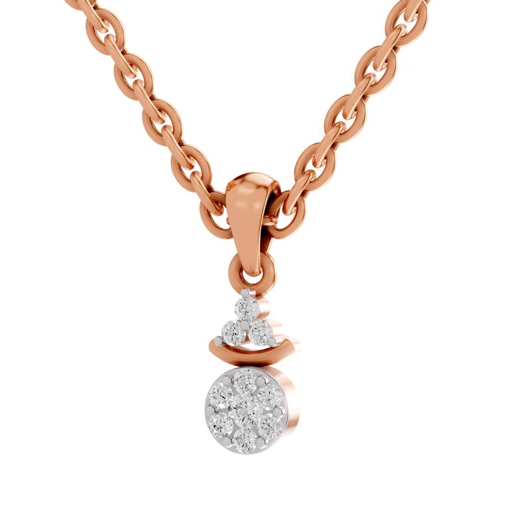 Lab Grown Diamond 0.09 Carat Pendant 14K : SPP16371-PD-14KR-009CT