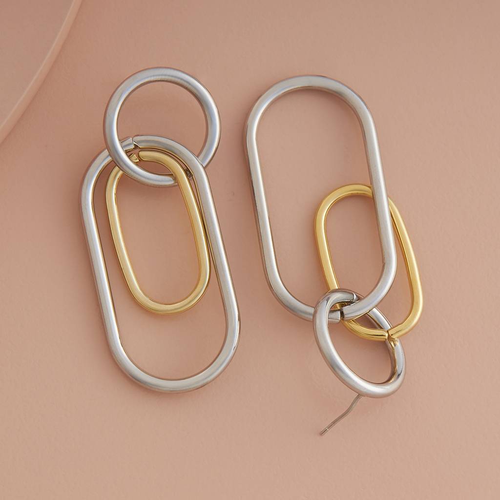 Rhodium-Gold - Plated Casual Wear Trendy Earring - 439091 : 439091