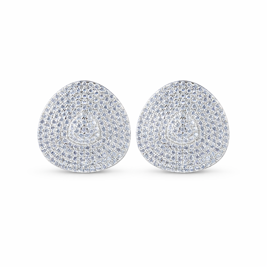 Shimmer Droplet Zircon Studs : TRSTL0176