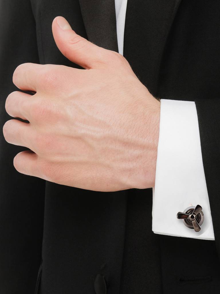 Men Jewellery | Sleeve Button Cuff Shirt Button, Blazer Cufflinks | Pair Set For Men : 710-CHC4-1098-BL