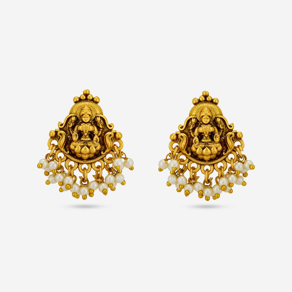 Pearl Gold - Plated Festive Antique Earring - 467518 : 467518