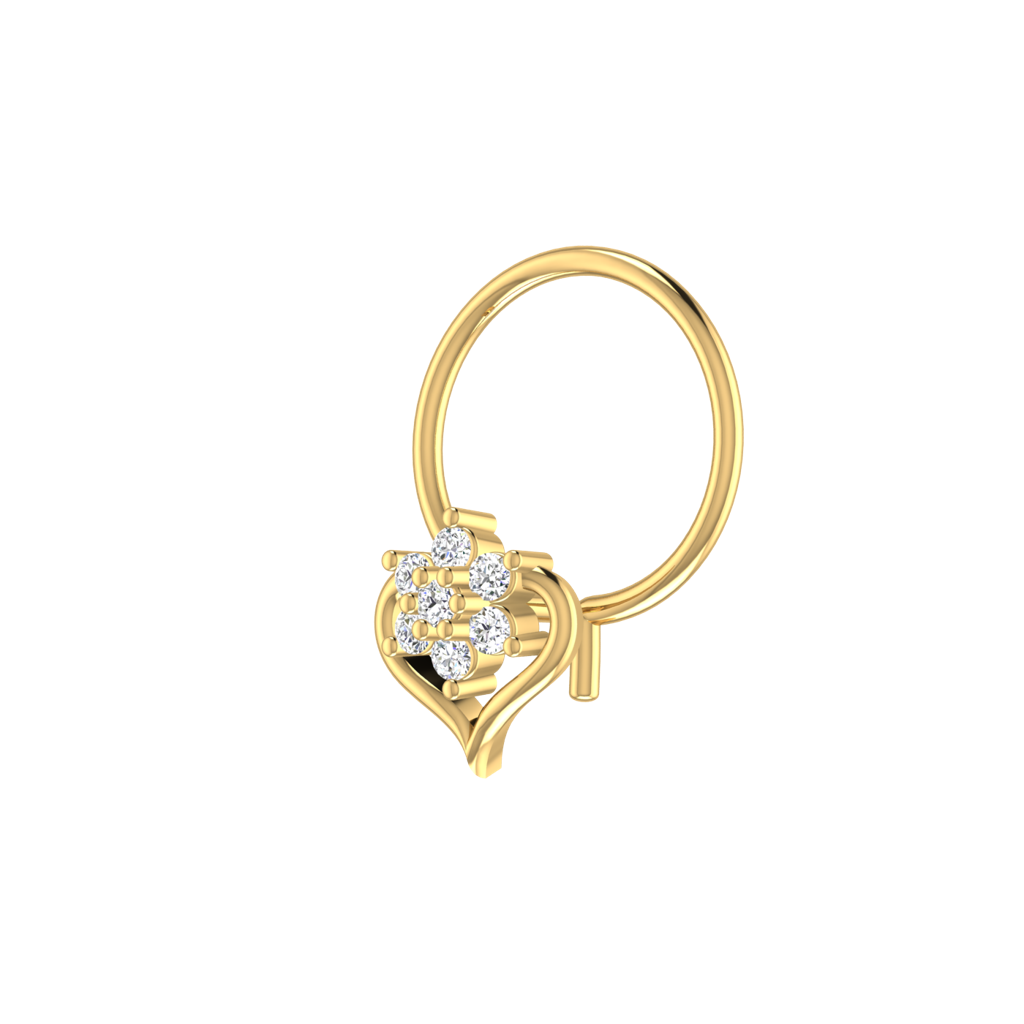 Avsar 9K Bis Hallmarked | Nosepin For Women/Girls |  Avno193 : AVNO193YC