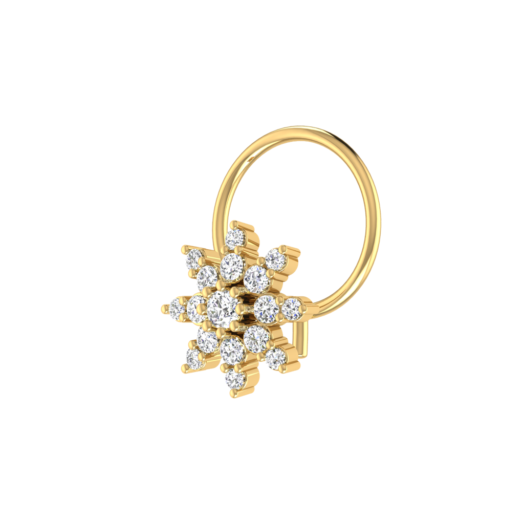 Avsar 9K Bis Hallmarked | Nosepin For Women/Girls |  Avno080 : AVNO080YC